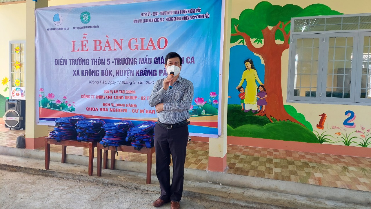 Bàn giao 2 công trình điểm trường Mẫu giáo tại xã Krông Buk và Ea Phê